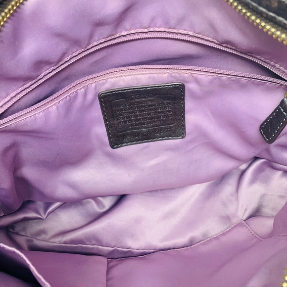 Coach Zoe Canvas and Leather Trim Shoulder Bag - Picture 10 of 16